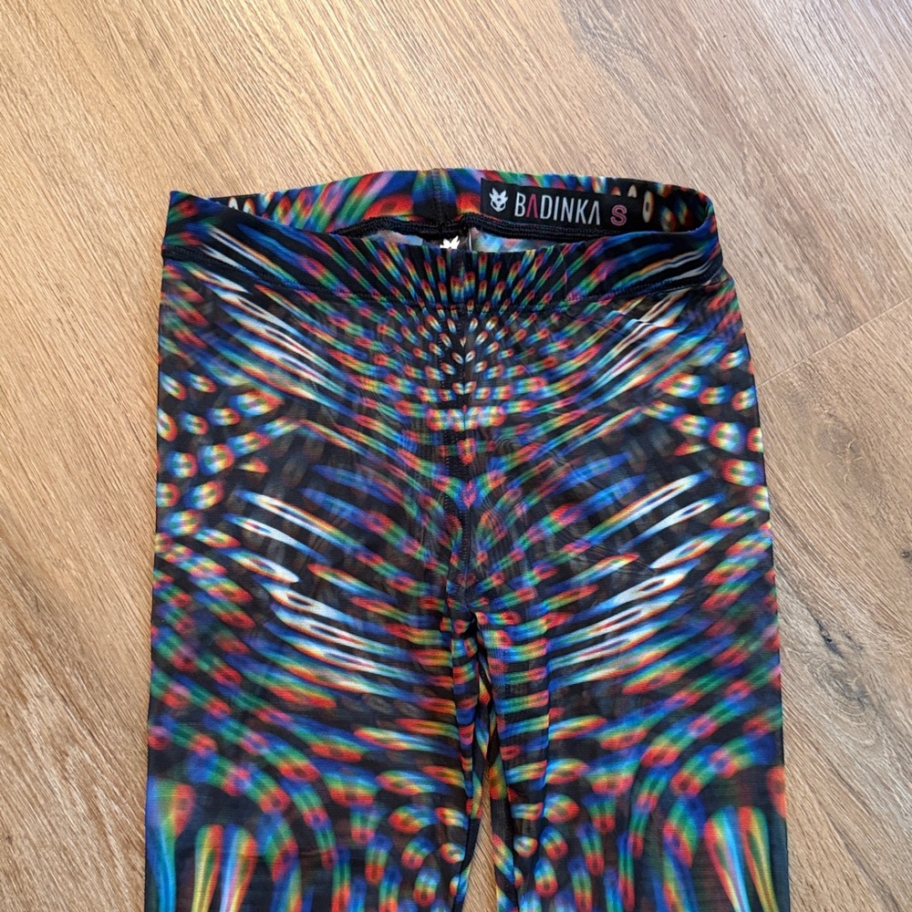 Badinka Micro Mesh Colorful Patterned Leggings - Picture 6 of 11